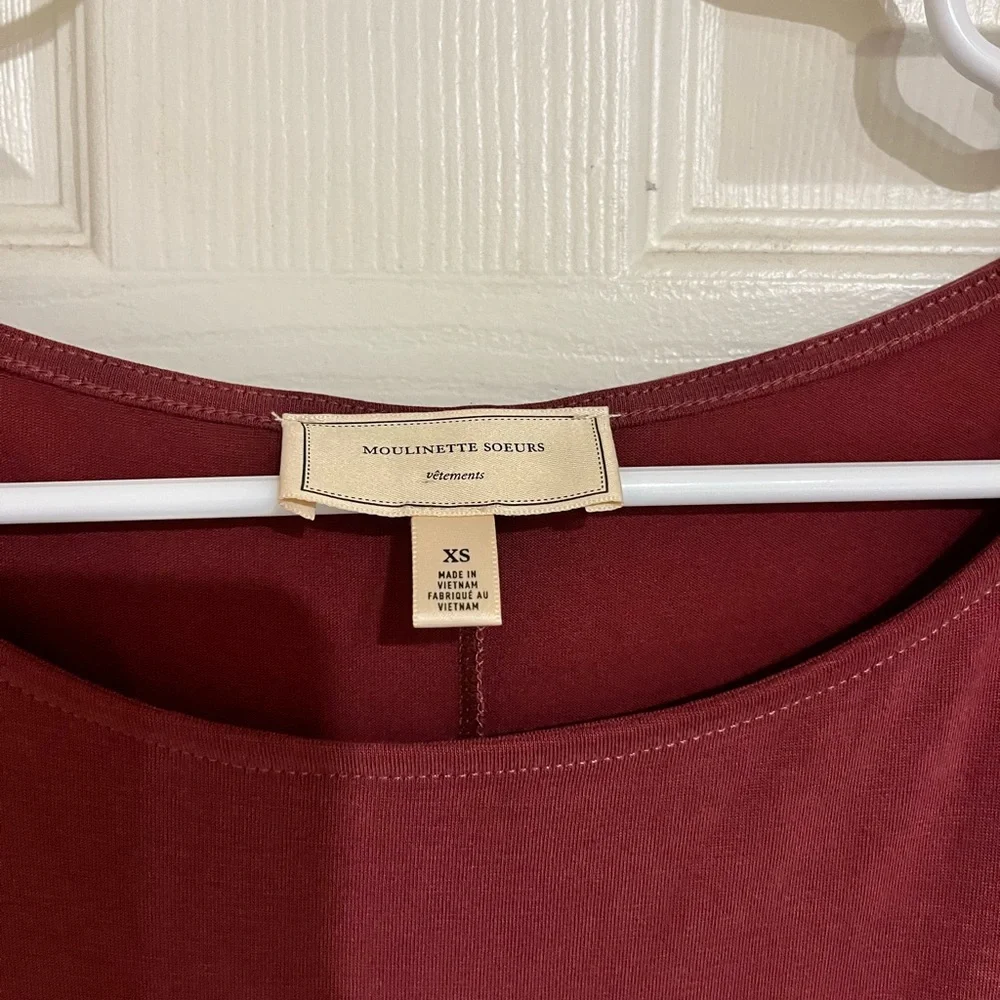 Anthropologie Moulinette Soeurs Asymmetrical Wine Dress - Picture 5 of 9